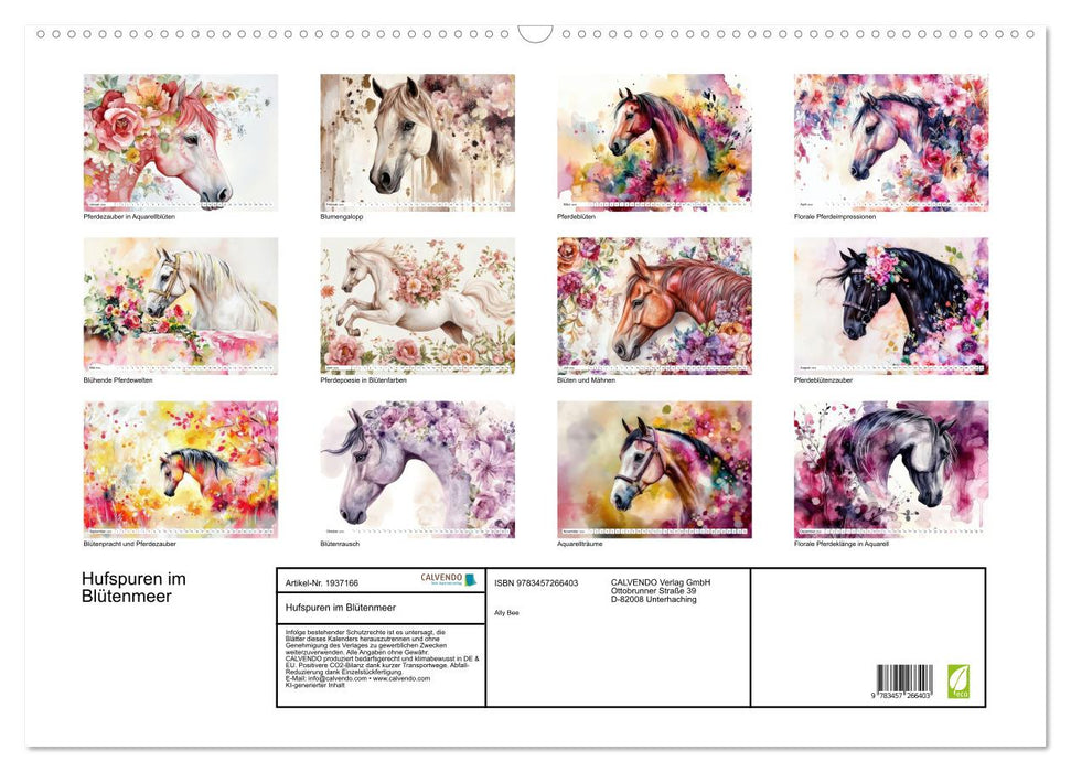 Hufspuren im Blütenmeer (CALVENDO Wandkalender 2026)