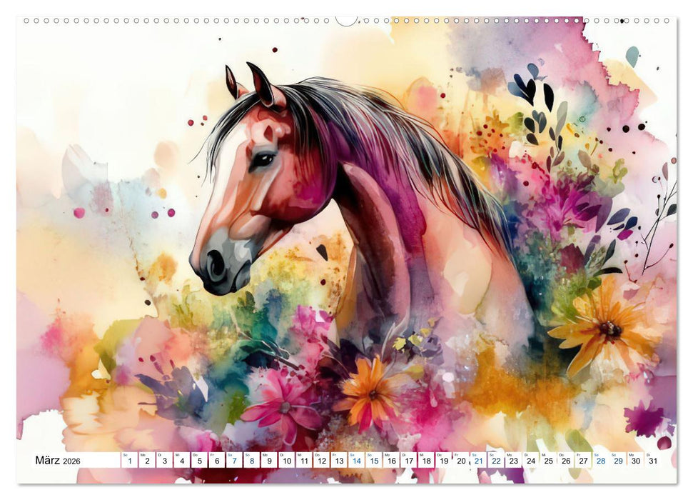 Hufspuren im Blütenmeer (CALVENDO Wandkalender 2026)