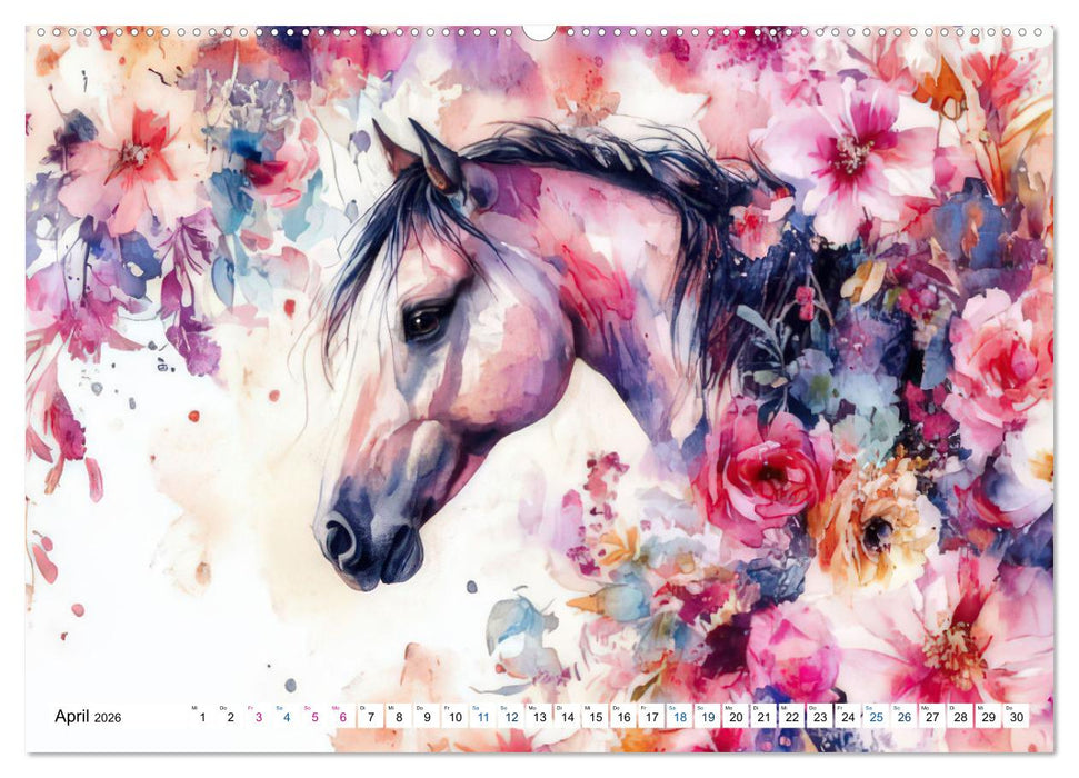 Hufspuren im Blütenmeer (CALVENDO Wandkalender 2026)