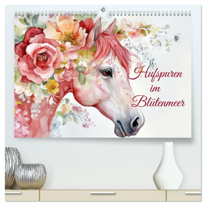 Hufspuren im Blütenmeer (CALVENDO Premium Wandkalender 2026)