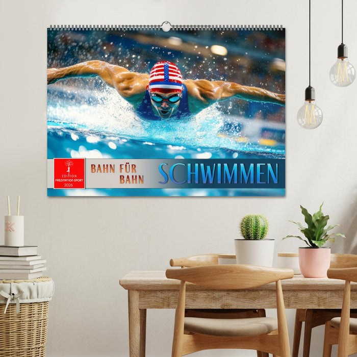 Schwimmen - Bahn für Bahn (CALVENDO Wandkalender 2026)