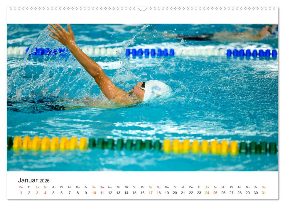 Schwimmen - Bahn für Bahn (CALVENDO Wandkalender 2026)