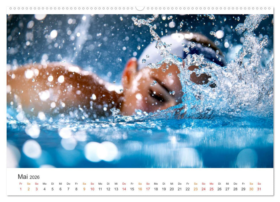 Schwimmen - Bahn für Bahn (CALVENDO Wandkalender 2026)
