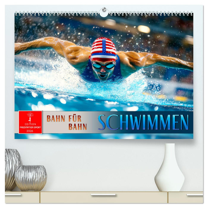 Schwimmen - Bahn für Bahn (CALVENDO Premium Wandkalender 2026)