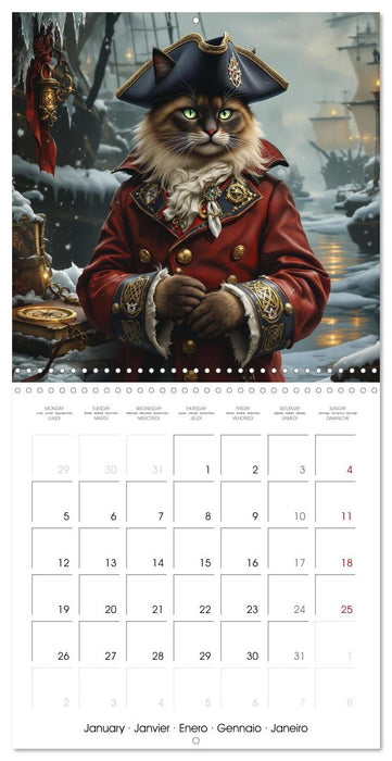 Pirate Cats (CALVENDO Monthly Calendar 2026)