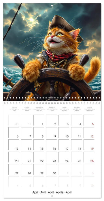Pirate Cats (CALVENDO Monthly Calendar 2026)