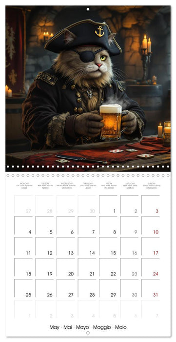 Pirate Cats (CALVENDO Monthly Calendar 2026)