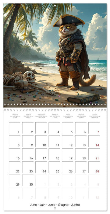 Pirate Cats (CALVENDO Monthly Calendar 2026)