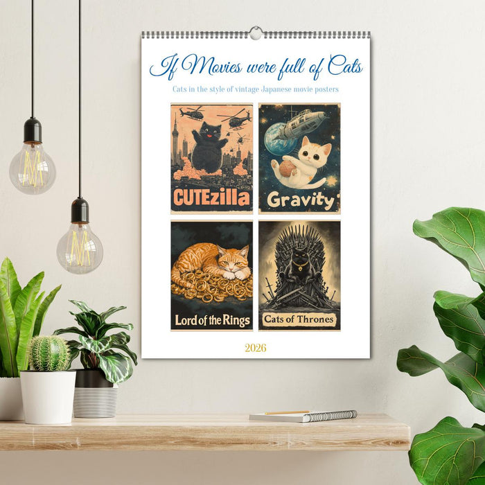 If Movies where full of Cats (CALVENDO Monthly Calendar 2026)