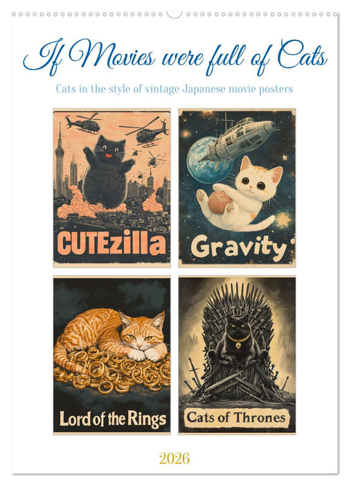 If Movies where full of Cats (CALVENDO Monthly Calendar 2026)
