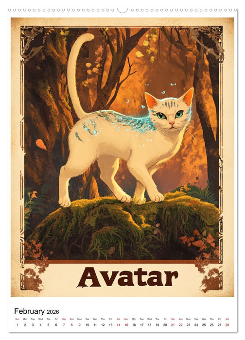 If Movies where full of Cats (CALVENDO Monthly Calendar 2026)