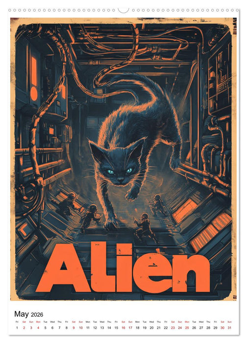 If Movies where full of Cats (CALVENDO Premium-Calendar 2026)