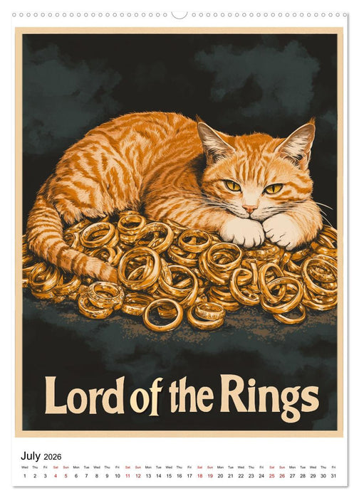 If Movies where full of Cats (CALVENDO Premium-Calendar 2026)