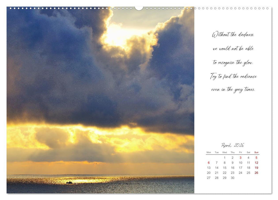 Golden breaks with mindfulness (CALVENDO Monthly Calendar 2026)