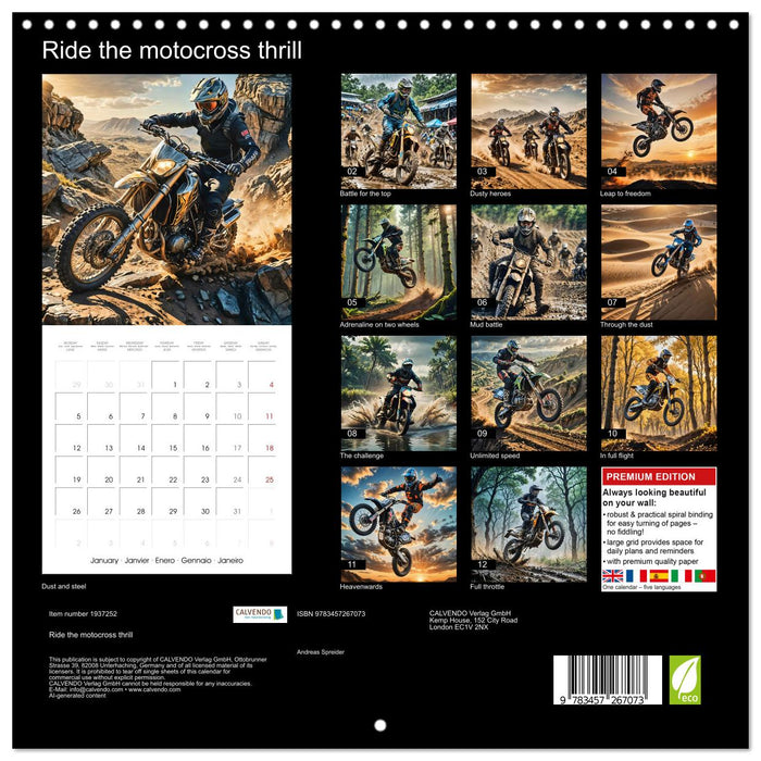 Ride the motocross thrill (CALVENDO Monthly Calendar 2026)