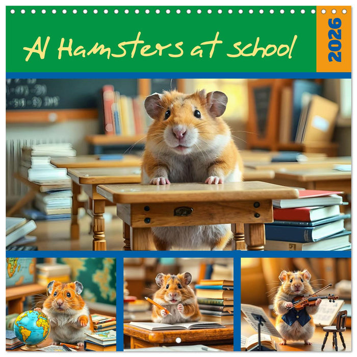 AI Hamsters at school (CALVENDO Monthly Calendar 2026)