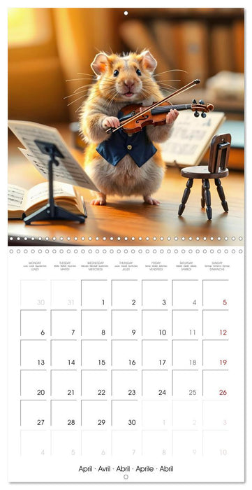 AI Hamsters at school (CALVENDO Monthly Calendar 2026)