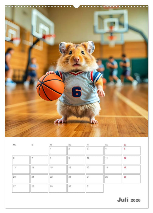 School Hamster - Eifrige KI Hamster präsentieren ihre Hamsterschule (CALVENDO Premium Wandkalender 2026)