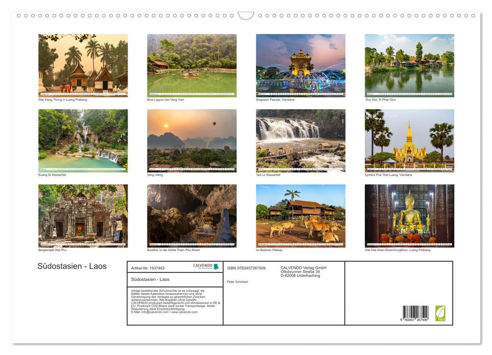 Südostasien - Laos (CALVENDO Wandkalender 2026)