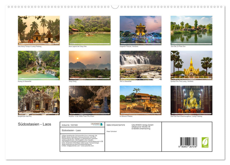 Südostasien - Laos (CALVENDO Premium Wandkalender 2026)