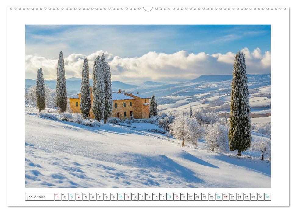 Zypressen und Weinberge (CALVENDO Premium Wandkalender 2026)