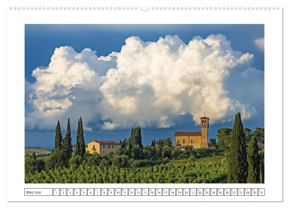 Zypressen und Weinberge (CALVENDO Premium Wandkalender 2026)