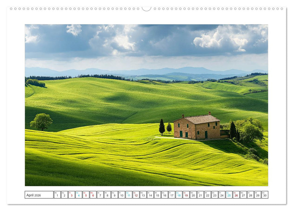 Zypressen und Weinberge (CALVENDO Premium Wandkalender 2026)