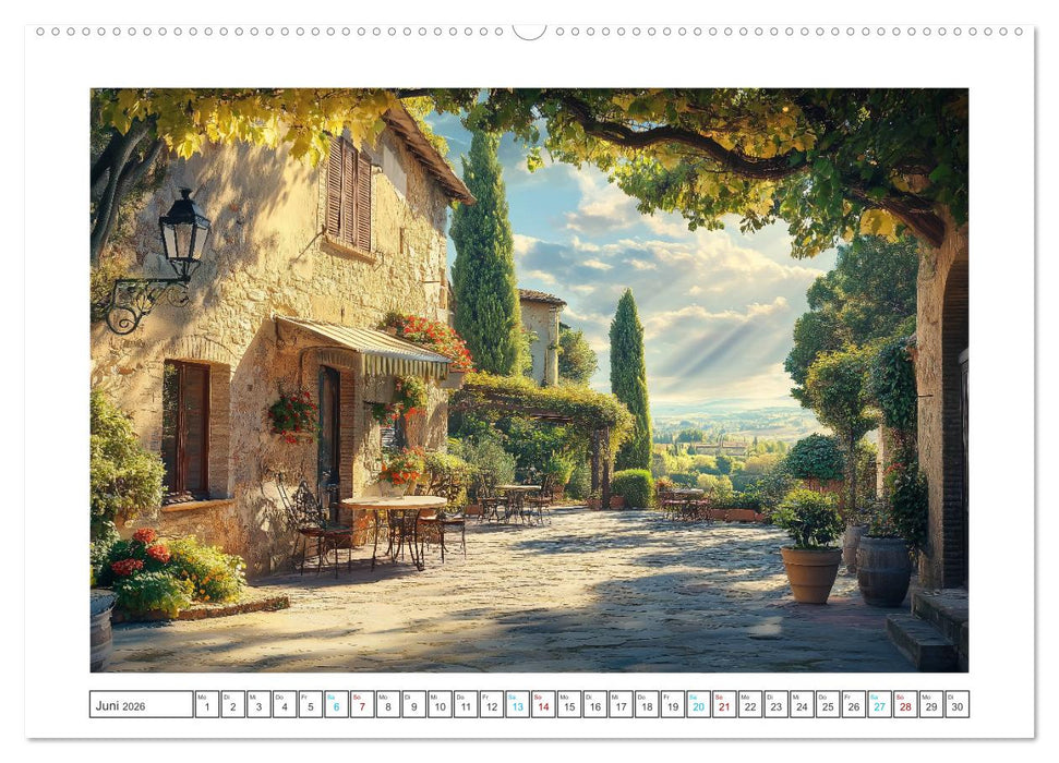 Zypressen und Weinberge (CALVENDO Premium Wandkalender 2026)