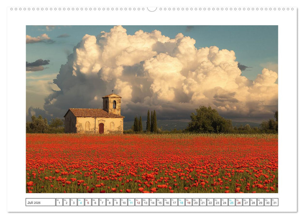 Zypressen und Weinberge (CALVENDO Premium Wandkalender 2026)