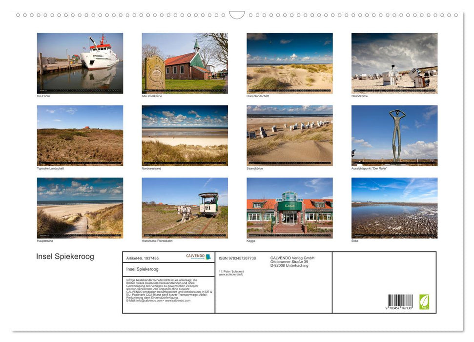 Insel Spiekeroog (CALVENDO Wandkalender 2026)