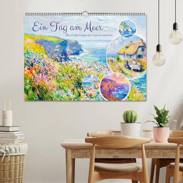 Ein Tag am Meer - Durch die Augen der Impressionisten (CALVENDO Wandkalender 2026)