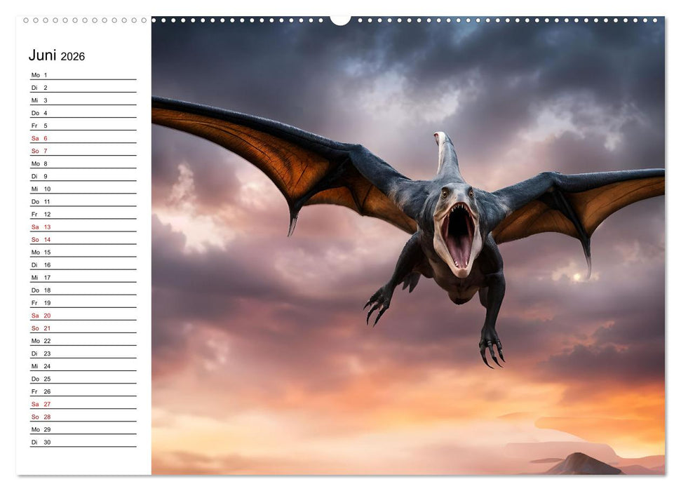 Urzeit erwacht - Ein Jahr mit den Dinosauriern (CALVENDO Premium Wandkalender 2026)