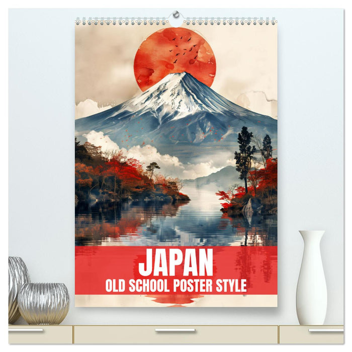 Japan - Old School Poster Style (CALVENDO Premium Wandkalender 2026)