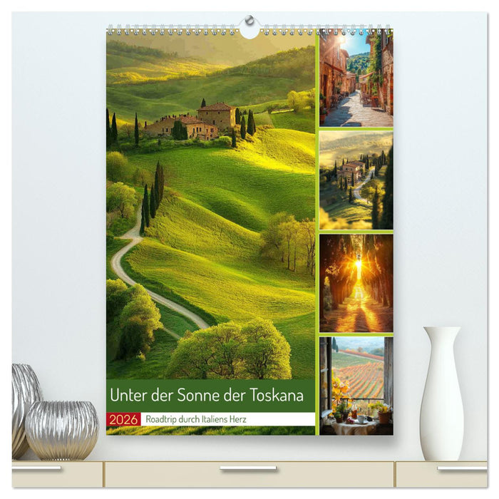 Unter der Sonne der Toskana (CALVENDO Premium Wandkalender 2026)