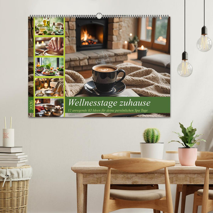 Wellnesstage zuhause - 12 anregende KI Ideen für deine persönlichen Spa Tage (CALVENDO Wandkalender 2026)