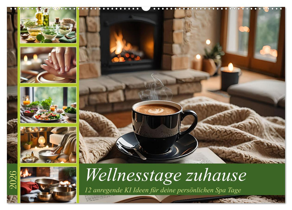 Wellnesstage zuhause - 12 anregende KI Ideen für deine persönlichen Spa Tage (CALVENDO Wandkalender 2026)