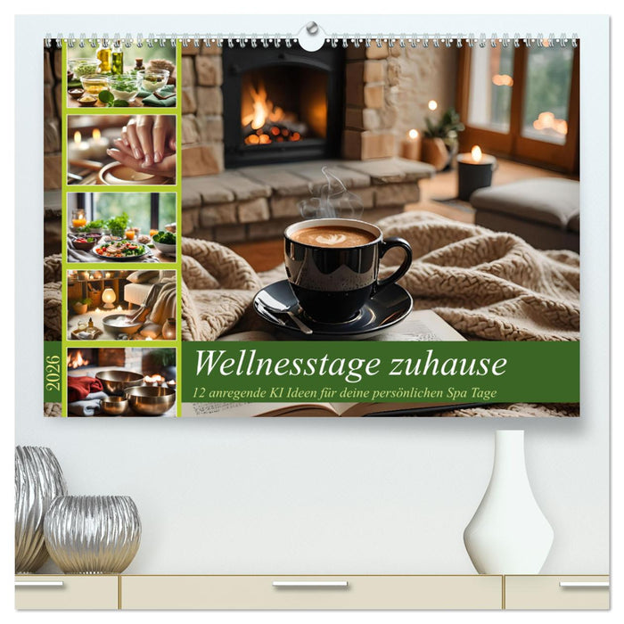Wellnesstage zuhause - 12 anregende KI Ideen für deine persönlichen Spa Tage (CALVENDO Premium Wandkalender 2026)