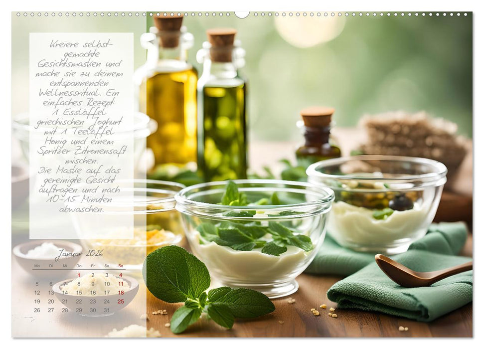 Wellnesstage zuhause - 12 anregende KI Ideen für deine persönlichen Spa Tage (CALVENDO Premium Wandkalender 2026)