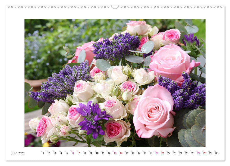 Fleurs - un mélange coloré (CALVENDO Calendrier mensuel 2026)