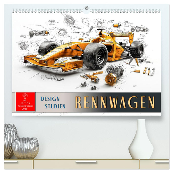 Rennwagen - Design Studien (CALVENDO Premium Wandkalender 2026)