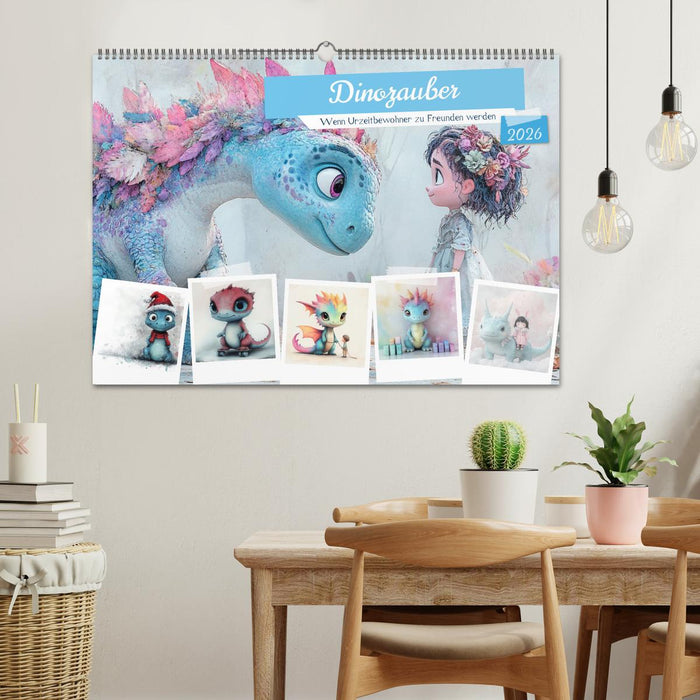 Dinozauber – Wenn Urzeitbewohner zu Freunden werden (CALVENDO Wandkalender 2026)