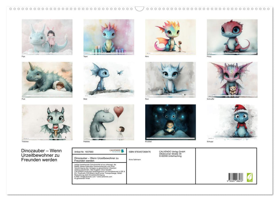 Dinozauber – Wenn Urzeitbewohner zu Freunden werden (CALVENDO Wandkalender 2026)