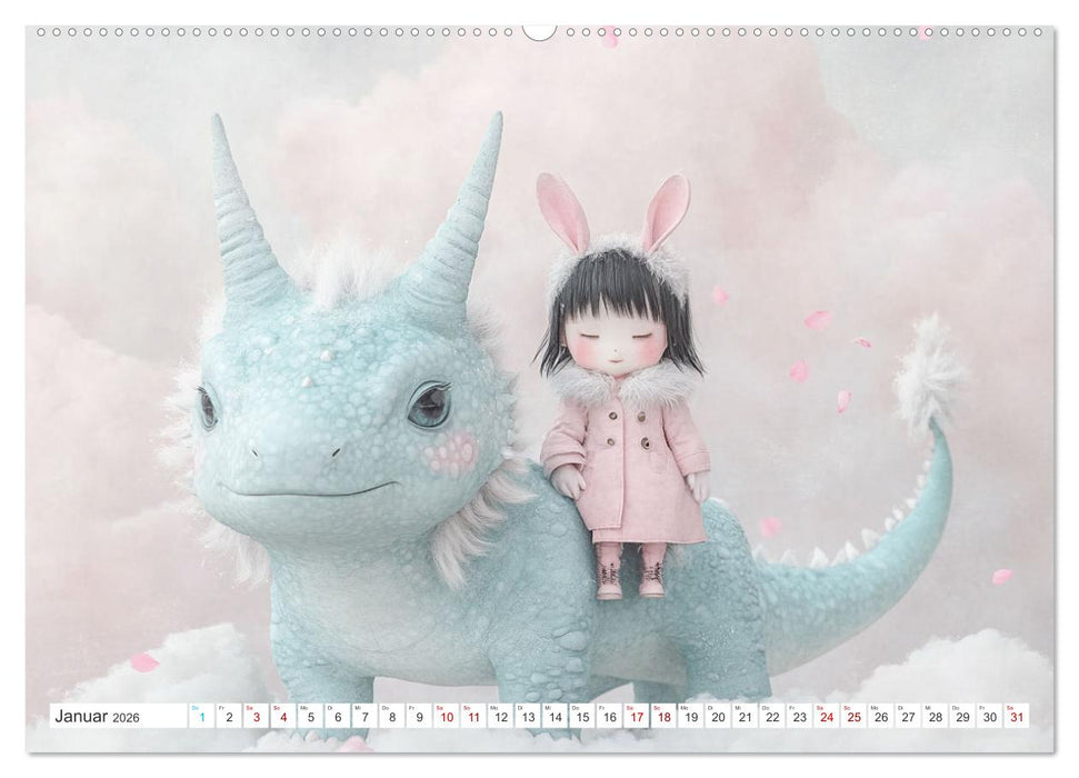 Dinozauber – Wenn Urzeitbewohner zu Freunden werden (CALVENDO Wandkalender 2026)