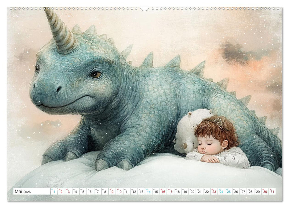 Dinozauber – Wenn Urzeitbewohner zu Freunden werden (CALVENDO Wandkalender 2026)