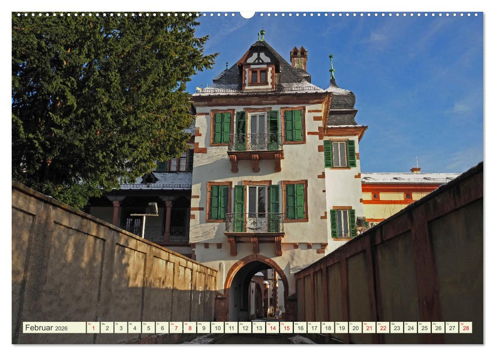 Weinheim erleben Schlosspark, Burgen und einladender Marktplatz (CALVENDO Wandkalender 2026)