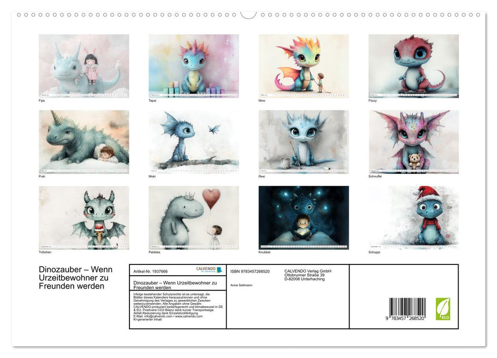 Dinozauber – Wenn Urzeitbewohner zu Freunden werden (CALVENDO Premium Wandkalender 2026)