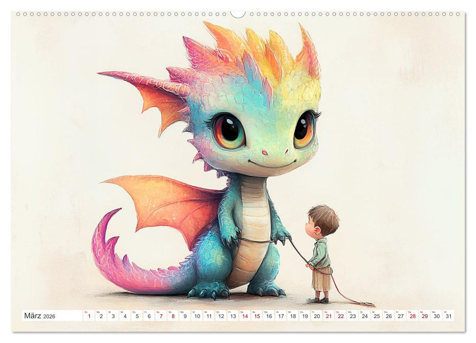 Dinozauber – Wenn Urzeitbewohner zu Freunden werden (CALVENDO Premium Wandkalender 2026)