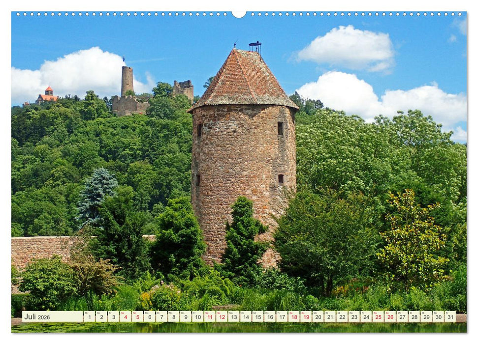 Weinheim erleben Schlosspark, Burgen und einladender Marktplatz (CALVENDO Premium Wandkalender 2026)