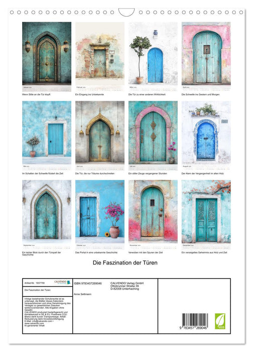 Die Faszination der Türen (CALVENDO Wandkalender 2026)
