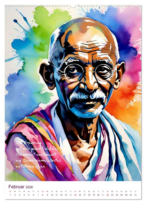 Mahatma Gandhi (CALVENDO Wandkalender 2026)